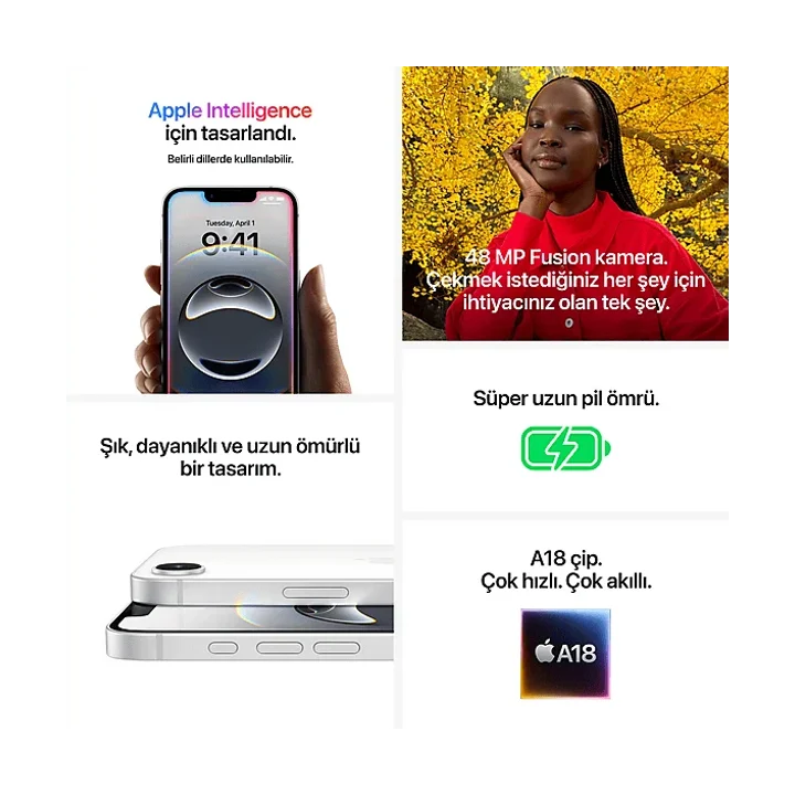 Apple MD1T4TU/A iPhone 16e 256 GB doğrulanmış ürün görseli 8