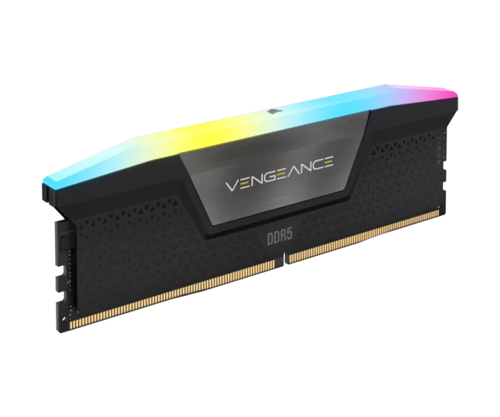 Corsair VENGEANCE® RGB 16GB (1x16GB) DDR5 DRAM Up To 5600MT/s CL40 Memory Kit — Black CMH16GX5M1B5600C40