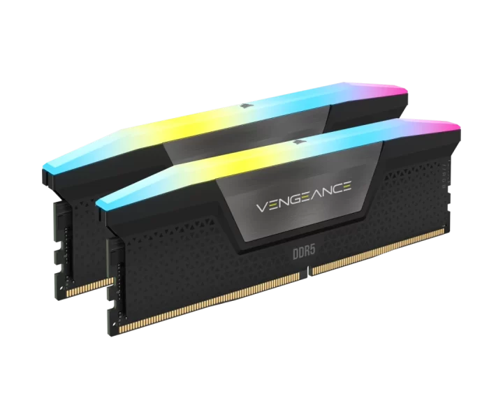 Corsair VENGEANCE® RGB 32GB (2x16GB) DDR5 DRAM Up To 5200MT/s CL40 Memory Kit — Black CMH32GX5M2B5200C40