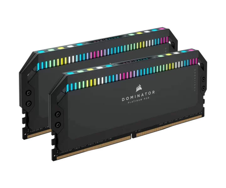 Corsair DOMINATOR® PLATINUM RGB 32GB (2x16GB) DDR5 DRAM Up To 5600MT/s CL36 Memory Kit — Black CMT32GX5M2X5600C36
