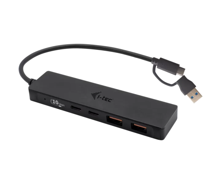 i-tec USB-A/USB-C Metal HUB 2x USB-A + 2x USB-C (10 Gbps)