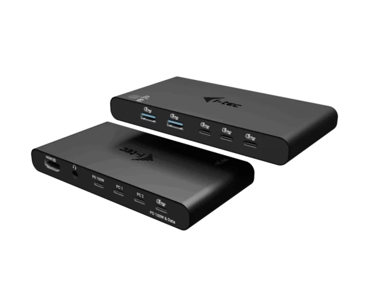 i-tec KVM Docking Station HDMI for 2 hosts, Power Delivery 2x 100W
