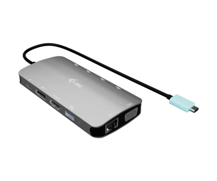 i-tec USB-C Metal Nano 3x Display (DP, HDMI and VGA) Docking Station + Power Delivery 100 W