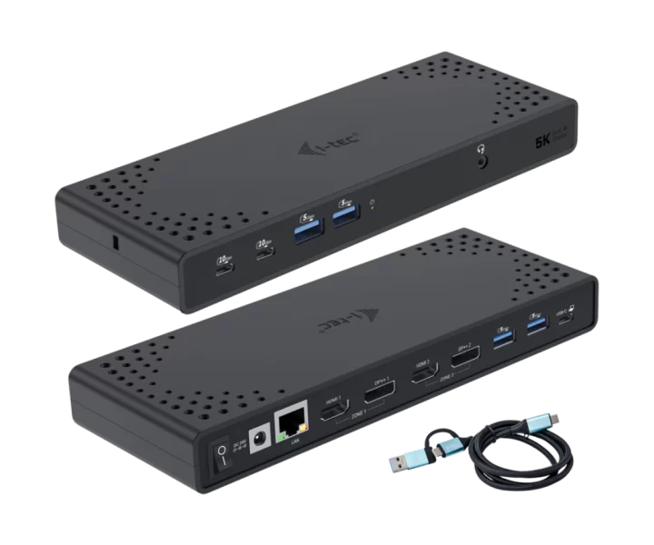 i-tec USB-A / USB-C / Thunderbolt Dual Display Docking Station Gen2 + Power Delivery 100W