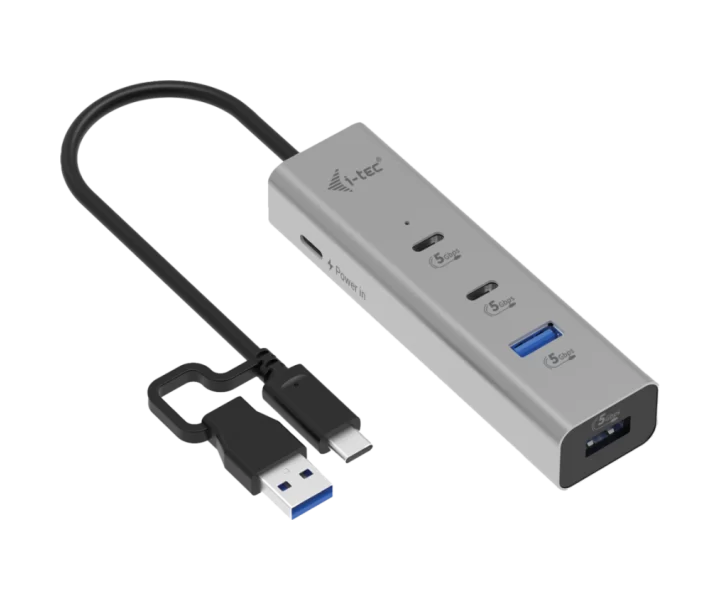 i-tec Universal Charging Metal HUB 2xUSB-C + 2x USB-A Port + Power Delivery 85W