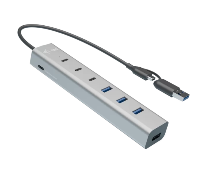 i-tec USB-C/USB-A Charging Metal HUB 7 port (3x USB-C, 4x USB-A)