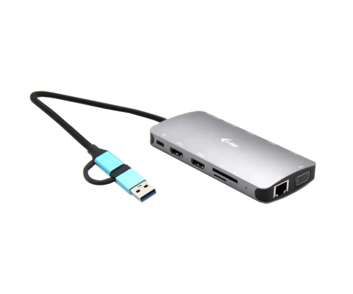 i-tec USB-A/USB-C/Thunderbolt 3x Display Travel Nano Dock with LAN + Power Delivery 100 W