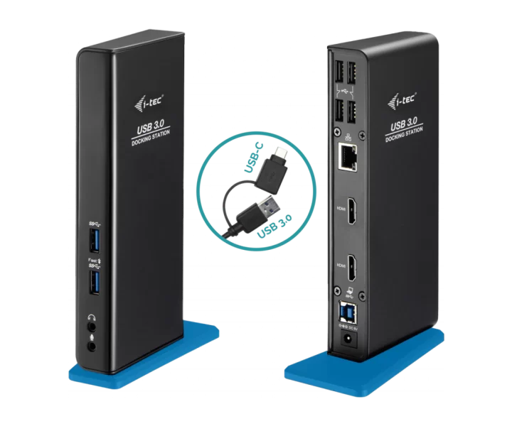 i-tec USB-A/USB-C Dual HDMI Docking Station
