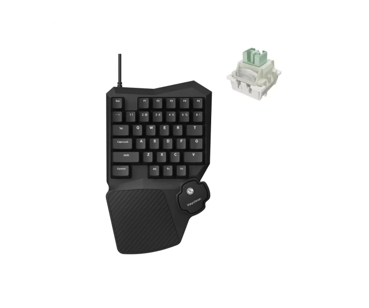 Keychron C0 HE One Handed Magnetic Switch Gaming Keyboard — Fully Assembled / Black / Keychron Ultra-fast Lime Magnetic Switch