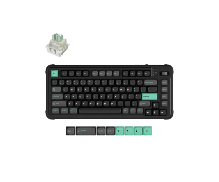 Keychron J12 HE Wireless Magnetic Switch Custom Keyboard — Fully Assembled / Black / Keychron Ultra-Fast Lime Magnetic Switch