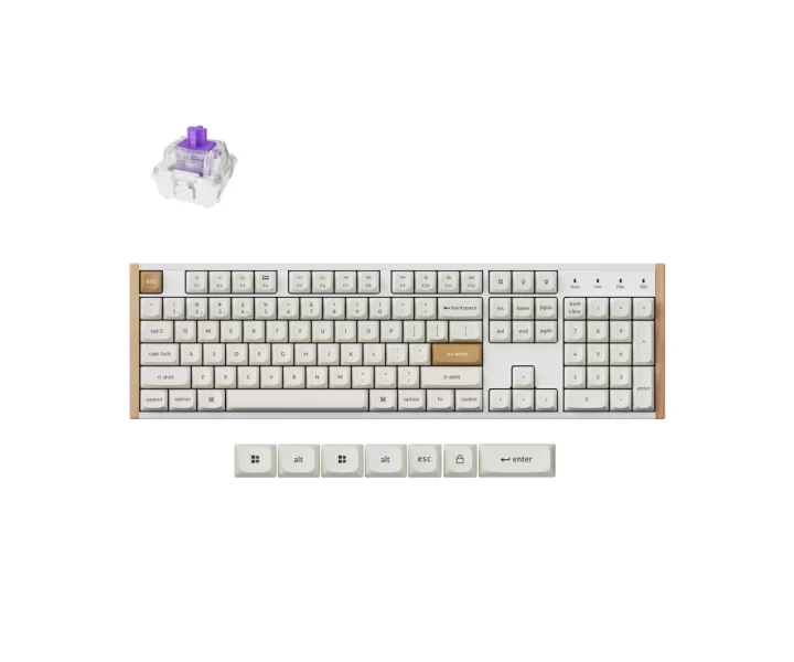 Keychron K10 HE Wireless Magnetic Switch Custom Keyboard — Special Edition / White / Gateron Double-Rail Magnetic Nebula Switch