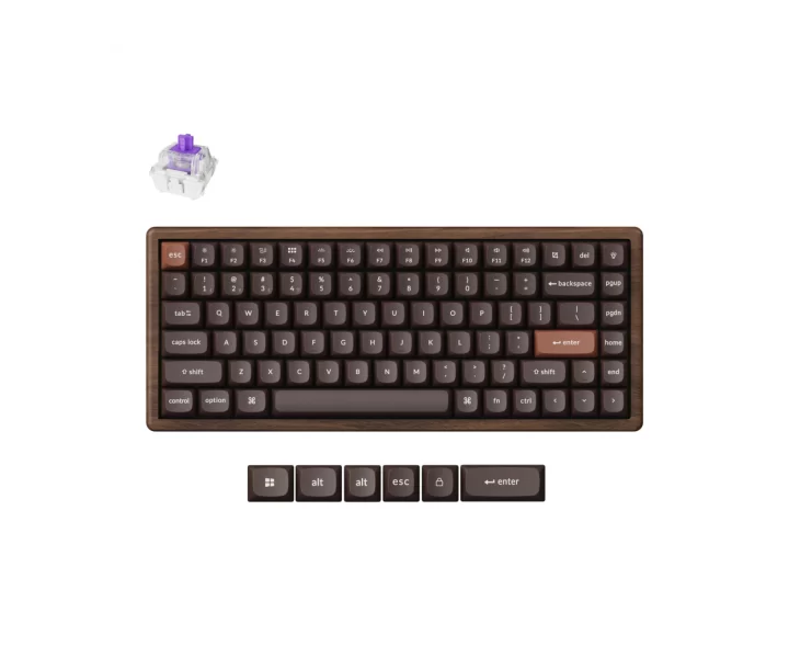 Keychron K2 HE Wireless Magnetic Switch Custom Keyboard - All-Wood Special Edition — All-Wood Special Edition / Gateron Double-Rail Magnetic Nebula Switch