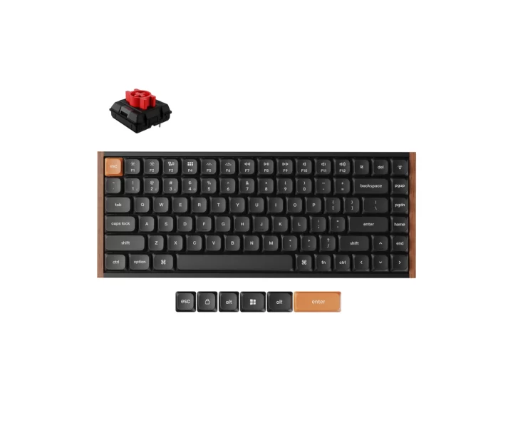 Keychron K3 Max SE QMK Wireless Custom Mechanical Keyboard — Black / Keychron Milk POM Red