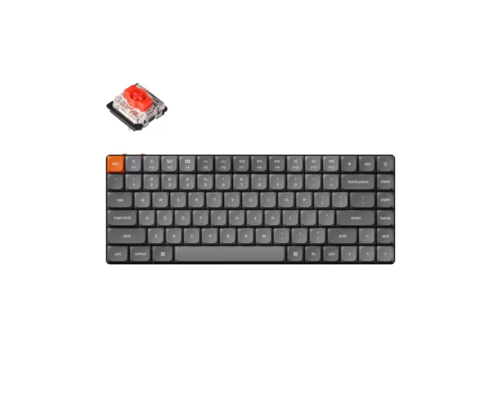 Keychron K3 Max QMK/VIA Wireless Custom Mechanical Keyboard — Black / RGB Backlight (Hot-swappable) / Low Profile Gateron Mechanical Red
