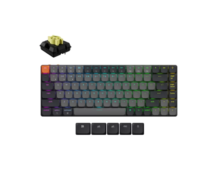 Keychron K3 QMK Wireless Mechanical Keyboard (Version 3) — RGB Backlight (Hot-Swappable) / Keychron Milk POM Switch / Banana