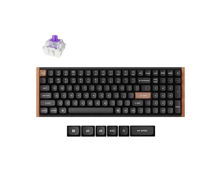 Keychron K4 HE Wireless Magnetic Switch Custom Keyboard — Special Edition / Black / Gateron Double-Rail Magnetic Nebula Switch