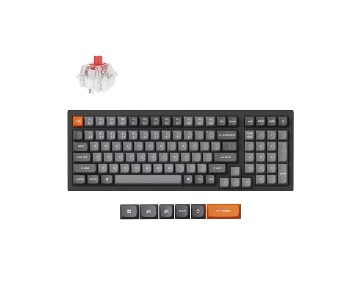 Keychron K4 Max QMK Wireless Mechanical Keyboard — Fully Assembled / RGB Backlight / Keychron Super Red