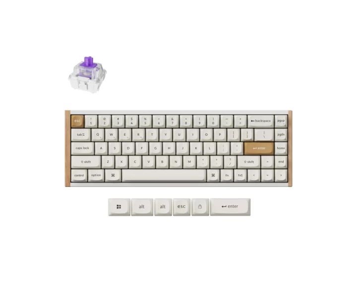 Keychron K6 HE Wireless Magnetic Switch Keyboard — Special Edition / White / Gateron Double-Rail Magnetic Nebula Switch