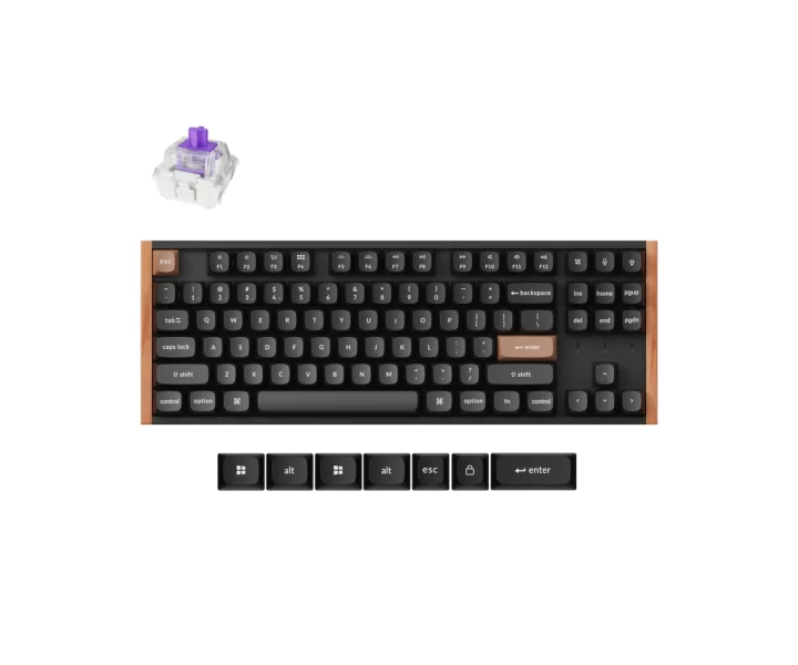 Keychron K8 HE Wireless Magnetic Switch Custom Keyboard — Special Edition / Black / Gateron Double-Rail Magnetic Nebula Switch