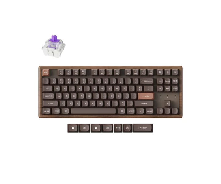 Keychron K8 HE Wireless Magnetic Switch Custom Keyboard - All-Wood Special Edition — All-Wood Special Edition / Gateron Double-Rail Magnetic Nebula Switch