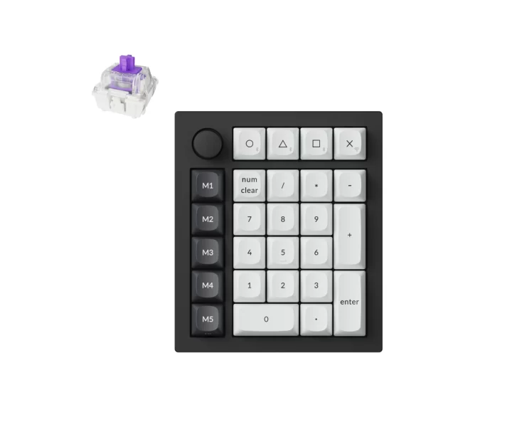 Keychron Q0 HE QMK Wireless Custom Number Pad — Fully Assembled Knob / Black / Gateron Double-Rail Magnetic Nebula Switch
