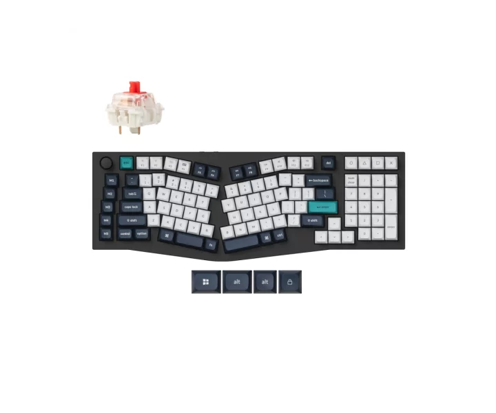 Keychron Q13 Max (Alice Layout) QMK Wireless Custom Mechanical Keyboard — Fully Assembled Knob / Carbon Black / Gateron Jupiter Red