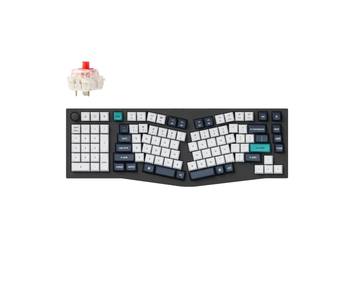 Keychron Q14 Max (Alice Layout) QMK Wireless Custom Mechanical Keyboard — Fully Assembled Knob / Carbon Black / Gateron Jupiter Red