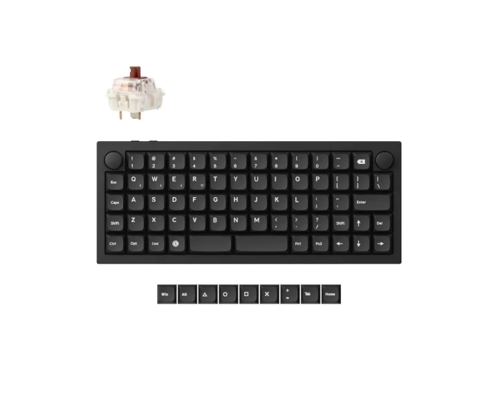 Keychron Q15 Max QMK Wireless Custom Mechanical Keyboard — Fully Assembled Knob / Black / Gateron Jupiter Brown