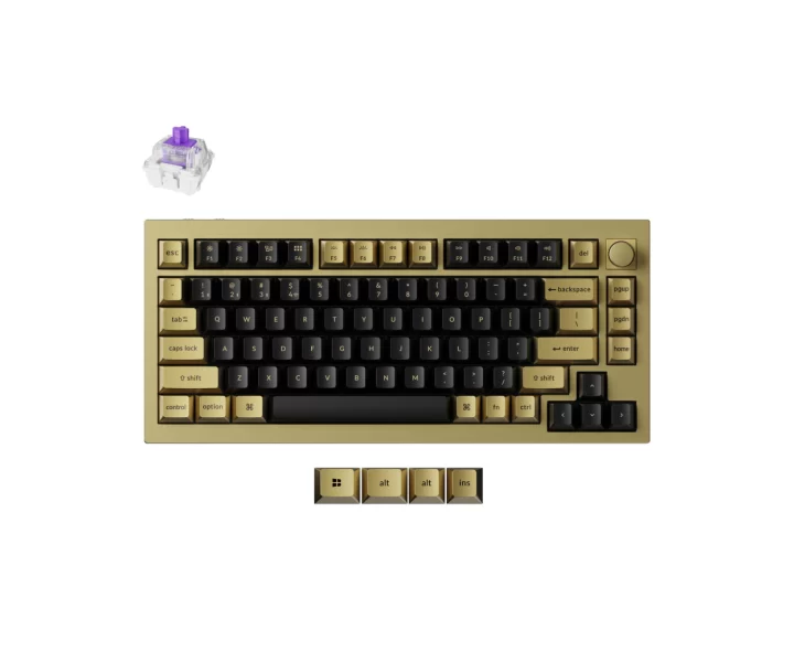 Keychron Q1 HE QMK Wireless Custom Keyboard - Copper Edition — Fully Assembled Knob / Copper Edition / Gateron Double-Rail Magnetic Nebula Switch