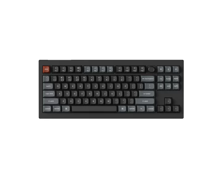 Keychron V3 8K QMK Wired Custom Mechanical Keyboard — Fully Assembled Knob / Black / Keychron Super Red