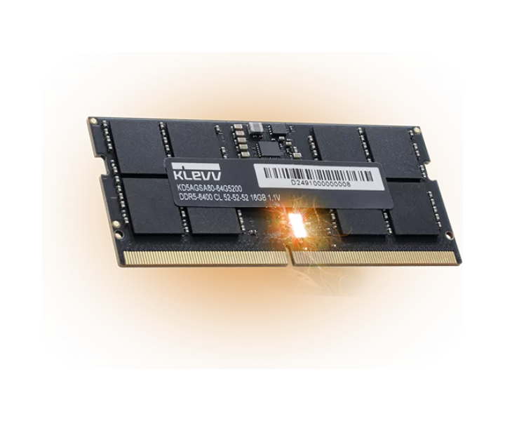 KLEVV CSODIMM 16GB (1x16GB) DDR5 6400MT/s CL52 KD5AGDA80-64G5200