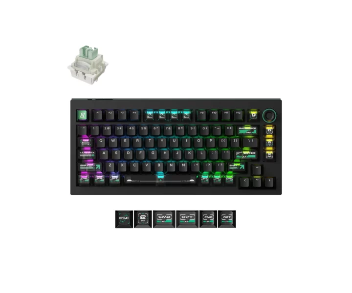 Lemokey L5 HE Magnetic Switch Custom Gaming Keyboard — Fully Assembled Knob / Cyber / Lemokey Ultra-fast Lime Magnetic Switch
