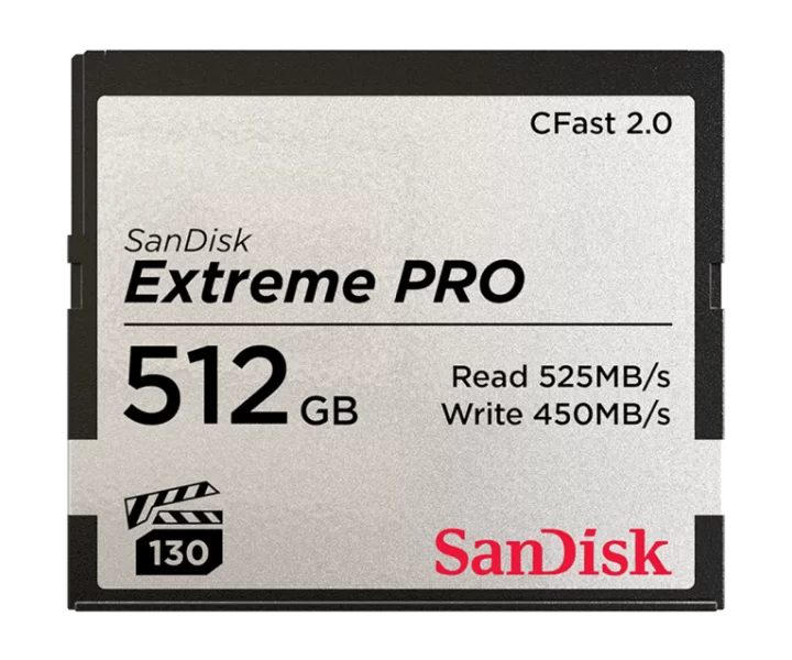 SanDisk Extreme PRO CFast 2.0 Memory Card 512GB