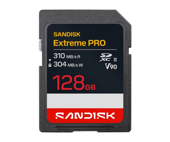 SANDISK Extreme PRO SD UHS-II V90 Card 128GB