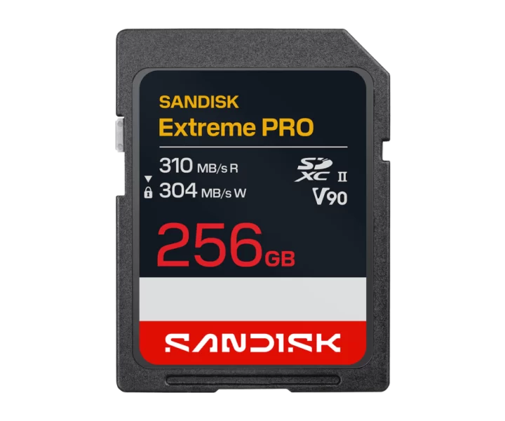 SANDISK Extreme PRO SD UHS-II V90 Card 256GB