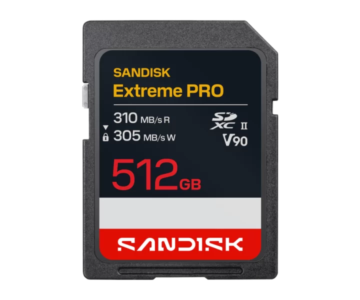 SANDISK Extreme PRO SD UHS-II V90 Card 512GB
