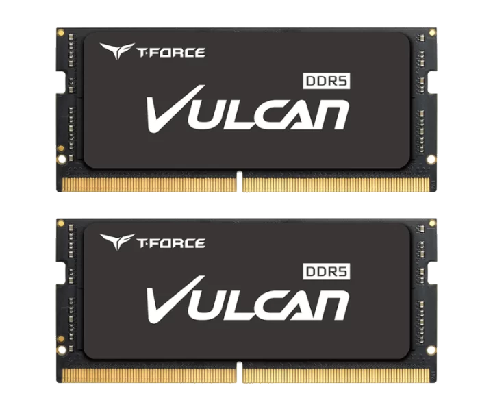 TEAMGROUP VULCAN DDR5 LAPTOP MEMORY BLACK 64GB(2x32GB) 5200MHz CL38 FLBD564G5200HC38DC-S01