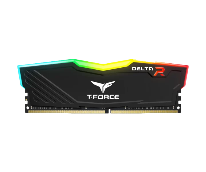 TEAMGROUP DELTA RGB DDR4 DESKTOP MEMORY BLACK 8GB(1x8GB) 2666MHz CL16 TF3D48G2666HC16C01