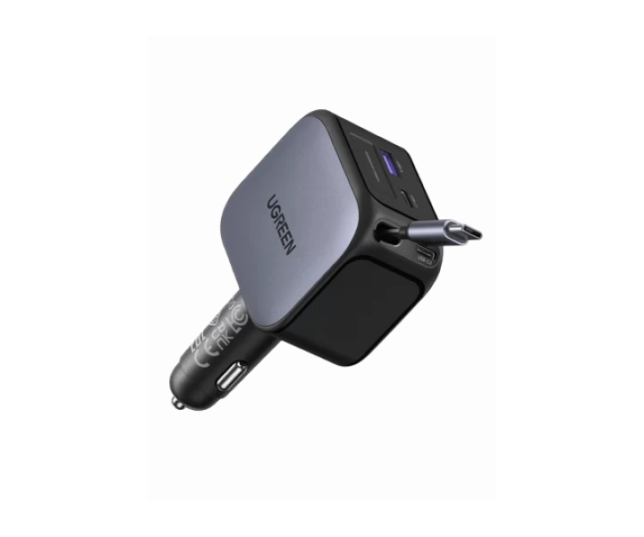 UGREEN Nexode Car Charger 145W with Retractable USB-C Cable