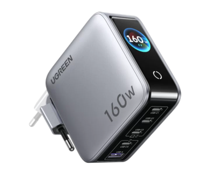 UGREEN Nexode Pro Smart Display Charger (160W, 5-Port, GaN)