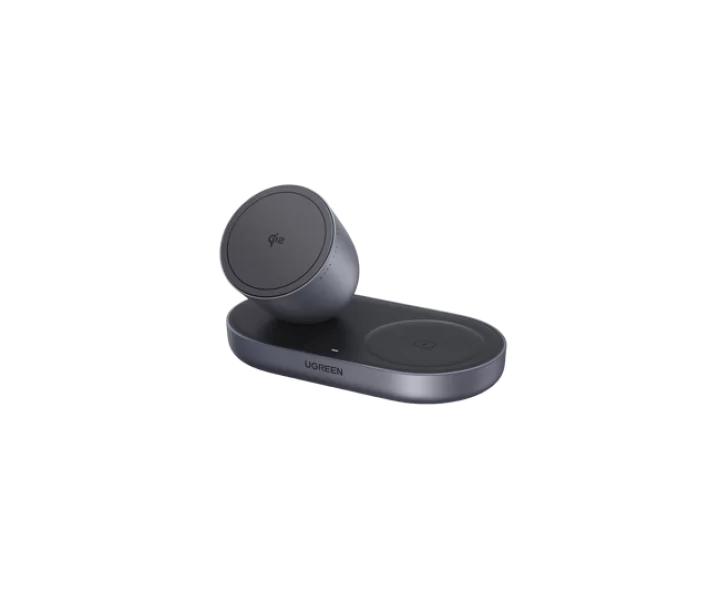 UGREEN Zapix Magnetic Wireless Charger (2-in-1, Qi2 15W, MagSafe Compatible)
