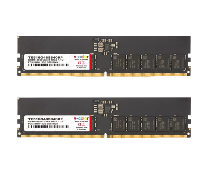 V-COLOR Server Memory 48 GB (2x24 GB) DDR5-6400 CL52 TE524G64S852K