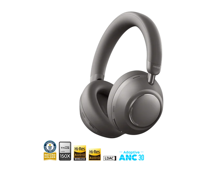Soundcore Anker soundcore Space 2 Pro | Over Ear Headphones with Thus AI for Clear Calls doğrulanmış ürün görseli 1