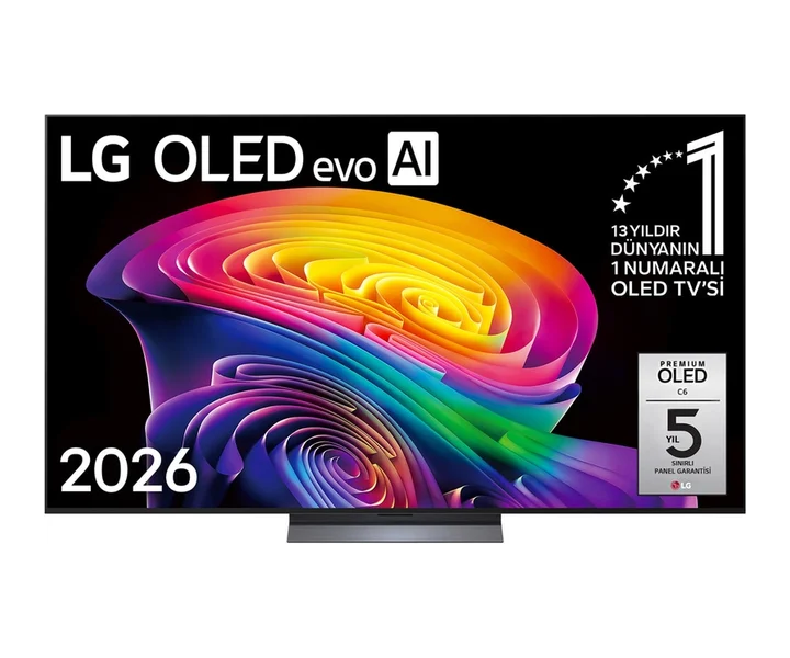 LG 65 inç LG OLED evo AI C6 4K 165Hz VRR Smart TV AI Sihirli Kumanda webOS26 2026 (OLED65C64LA) doğrulanmış ürün görseli 1