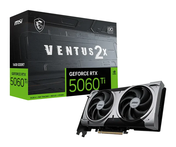 MSI GeForce RTX 5060 Ti 16G VENTUS 2X OC PLUS doğrulanmış ürün görseli 1
