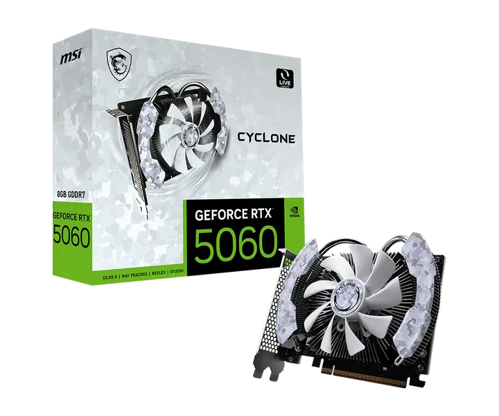 MSI GeForce RTX 5060 8G CYCLONE doğrulanmış ürün görseli 1