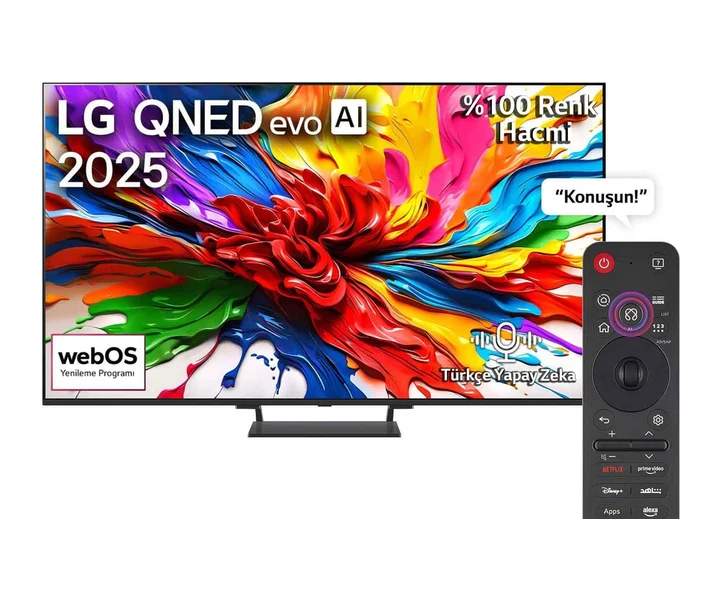 LG 85 inç LG QNED evo AI QNED93 MiniLED 4K 120Hz Smart TV AI Sihirli Kumanda webOS25 2025 (85QNED93A6A) doğrulanmış ürün görseli 1