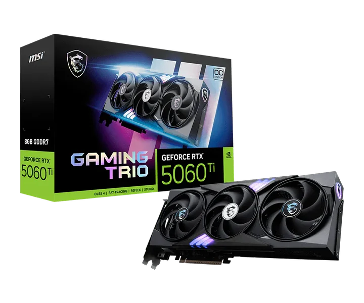 MSI GeForce RTX 5060 Ti 8G GAMING TRIO OC doğrulanmış ürün görseli 1