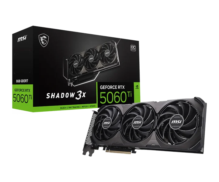 MSI GeForce RTX 5060 Ti 8G SHADOW 3X OC CLASSIC doğrulanmış ürün görseli 1