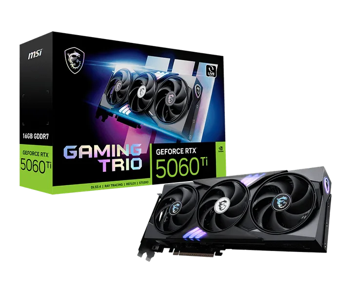 MSI GeForce RTX 5060 Ti 16G GAMING TRIO doğrulanmış ürün görseli 1